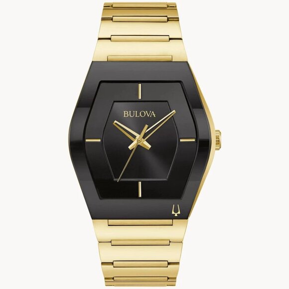 Bulova Gemini Modern Men's Quartz Gold Stainless Steel Band Watch 40mm 97A164 - Picture 1 of 4